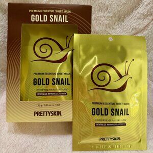 PRETTYSKIN Gold Snail - Premium Essential Sheet Mask (10 sheets)